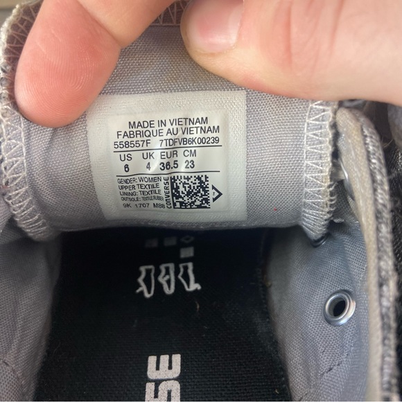 Converse all star chuck Taylor womens size 6 shoes gray black Madison sneakers - Picture 8 of 8